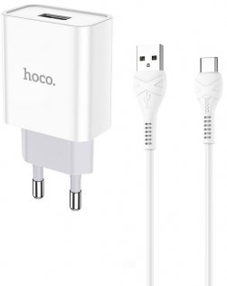 Зарядний пристрій Hoco C81A Asombroso with Type-C cable White (C81A +Type-C)