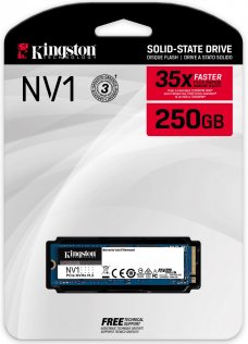 Твердотільний накопичувач Kingston NV1 2280 PCIe 3.0 x4 NVMe 250GB (SNVS/250G)