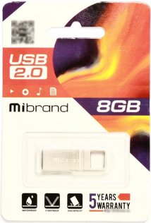 Флешка USB Mibrand Chameleon 8GB Silver (MI2.0/CH8U6S)