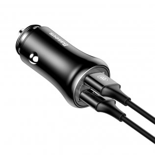 Зарядний пристрій Baseus Gentleman Dual 2xUSB 4.8A Black (CCALL-GB01)