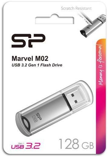 Флешка USB Silicon Power Marvel M02 Silver (SP128GBUF3M02V1S)