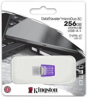 Флешка USB Kingston DataTraveler microDuo 3C 256GB (DTDUO3CG3/256GB)