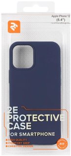Чохол 2E for Apple iPhone 12 Mini - Liquid Silicone Midnight Blue (2E-IPH-12-OCLS-MB)
