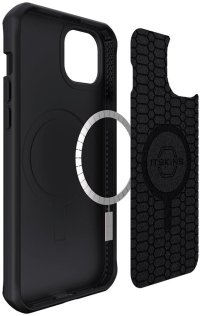 Чохол iTSkins for iPhone 14/13 BALLISTIC R CARBON with MagSafe Black1 (AP4N-HMACA-BLK1)