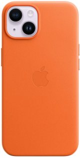 Чохол Apple for iPhone 14 - Leather Case with MagSafe Orange (MPP83ZE/A)