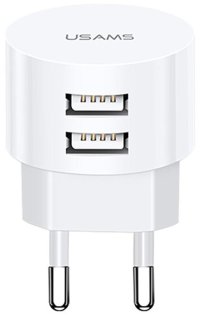 Зарядний пристрій Usams T20 White with Type-C cable (XTXLOGT18TC05)