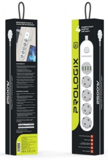 Мережевий фільтр ProLogix Premium 4/2m USB White (PR-SE4432W)