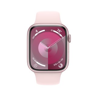 Смарт годинник Apple Watch Series 9 GPS 45mm Pink Aluminium Case with Light Pink Sport Band - S/M (MR9G3)