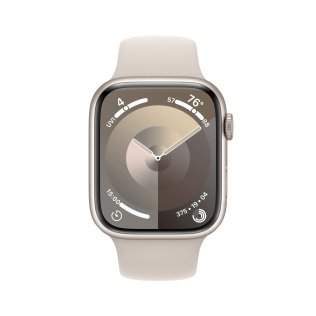 Смарт годинник Apple Watch Series 9 GPS 45mm Starlight Aluminium Case with Starlight Sport Band - S/M (MR963)