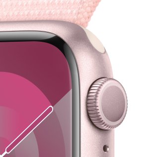 Смарт годинник Apple Watch Series 9 GPS 41mm Pink Aluminium Case with Light Pink Sport Loop (MR953)