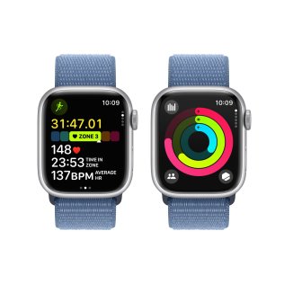 Смарт годинник Apple Watch Series 9 GPS 41mm Silver Aluminium Case with Winter Blue Sport Loop (MR923)