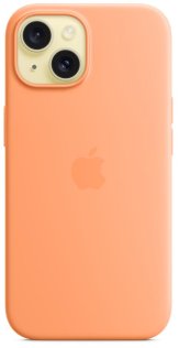 Чохол Apple for iPhone 15 - Silicone Case with MagSafe Orange Sorbet (MT0W3)