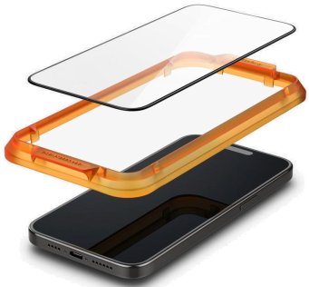 Захисне скло Spigen for Apple iPhone 15 Pro - Glas.tR AlignMaster FC Black 2 Pack (AGL06895)