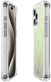 Чохол iTSkins for iPhone 15 Pro Max HYBRID R Iridescent with MagSafe green (AP5U-HMAUM-IRGN)