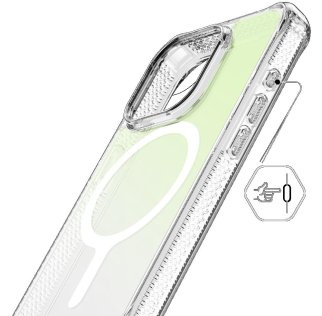 Чохол iTSkins for iPhone 15 Pro HYBRID R Iridescent with MagSafe green (AP5X-HMAUM-IRGN)