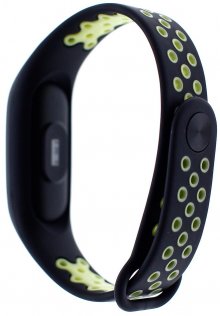 Ремінець для фітнес браслету Mijobs Xiaomi Mi Band 2 чорний/зелений