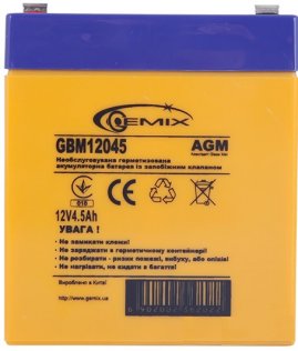 Батарея до ББЖ Gemix GBM12045/ 12V 4.5Ah