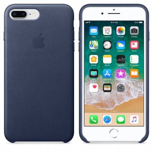 Чохол Apple for iPhone 7/8 Plus - Leather Case Midnight Blue (MQHL2)