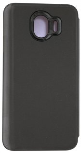 for Samsung J4 2018 - MIRROR View cover Black