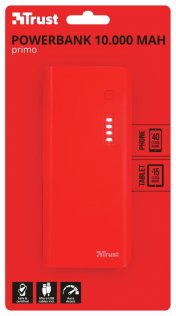 Батарея універсальна Trust Primo Power Bank 10000mAh Red (22752)