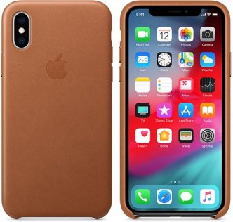 Чохол-накладка Apple для iPhone XS - Leather Case Saddle Brown