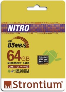 Карта пам'яті STRONTIUM Nitro Micro SDXC 64GB SRN64GTFU1QR