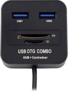 USB-хаб Lapara LA-MICROUSB-OTG-HUB-CR Black (LA-MicroUSB-OTG-HUB-CR black)