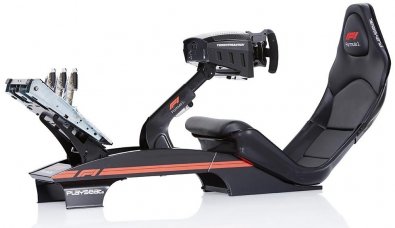Крісло ігрове Playseat F1 Silver Official Licensed, з кріпленням для керма та педалей, Black