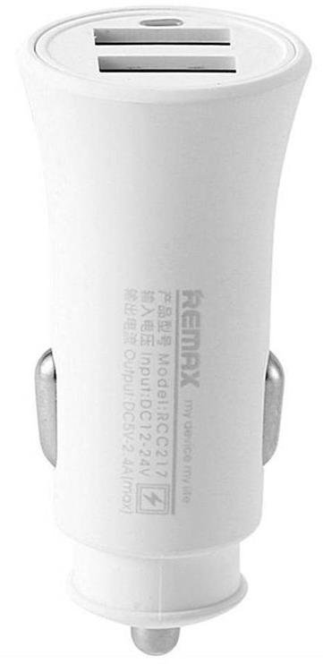 Зарядний пристрій Remax Rocket RCC-217 2xUSB 2.4A White (RCC-217CHARGER-WHITE)