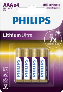 Батарейка Philips Ultra Li-ion FR03 AAA (BL/4)