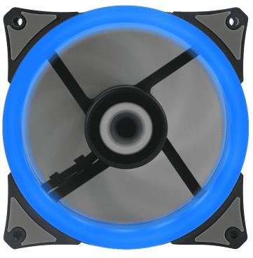 Кулер для корпусу Gamemax GMX-RF12-B, 120x120x25mm, 1100об/хв, 25.6дБ, Molex + 3pin, LED Blue