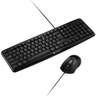Клавіатура+миша, Canyon CNE-CSET1-RU USB, Black