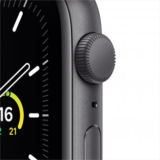 Смарт годинник Apple Watch Series SE GPS 44mm Space Grey Aluminium with Black Sport Band (MYDT2)