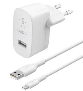 Зарядний пристрій Belkin Boost Charge 12W White with Lightning cable