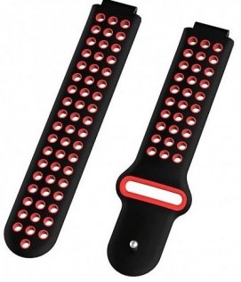 Ремінець Garmin QuickFit Universal 16 Nike-style Silicone Band Black/Red (U16-NSSB-BKRD)