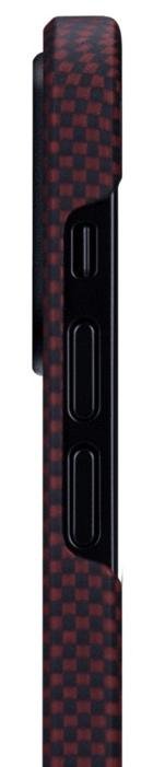 Чохол Pitaka for iPhone 12 Pro Max - MagEZ Case Black/Red Plain (KI1204PM)