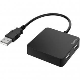 USB-хаб Hama 4 Port Black (00200121)