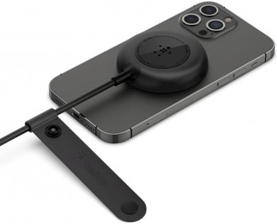 Зарядний пристрій Belkin Magnetic Portable iPhone 12 Wireless Charger Black (WIA005BTBK)