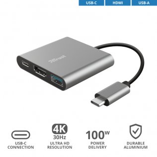 USB-хаб Trust Dalyx 3-in-1 Multiport USB-C Adapter (23772_TRUST)
