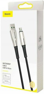 Кабель Baseus Waterdrop 4A AM / Micro USB 1m Black (CAMRD-B01)