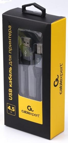 Кабель Cablexpert Premium AM / BM 4.5m Black (CCBP-USB2-AMBM-15)