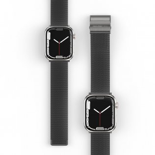 Ремінець AMAZINGthing for Apple Watch 41/40/38mm - Titan Metal Black (ATS7TM41GB)