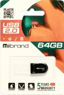 Флешка USB Mibrand Scorpio 64GB Black (MI2.0/SC64M3B)