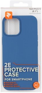 Чохол 2E for Apple iPhone 12/12 Pro - Liquid Silicone Cobalt Blue (2E-IPH-12PR-OCLS-CB)