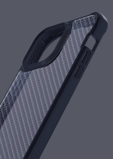 Чохол iTSkins for iPhone 14 Pro Max HYBRID R TEK Deep blue and Transparent (AP4M-HBTEK-DBTR)