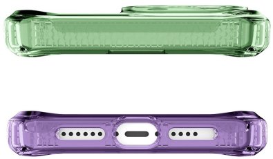 Чохол iTSkins for iPhone 14 Pro Max SUPREME R PRISM with MagSafe light green and light purple (AP4M-SUPMA-LGLP)