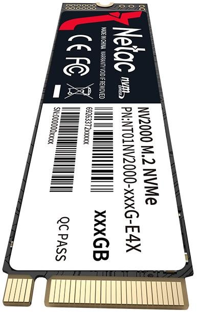 SSD-накопичувач Netac NV2000 2280 PCIe 3.0 x4 256GB (NT01NV2000-256-E4X)