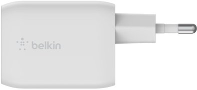 Зарядний пристрій Belkin Home Charger 65W GaN White with Type-C cable (WCH013VF2MWH-B6)