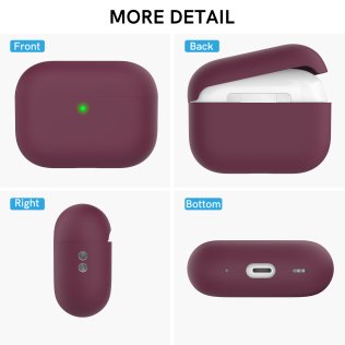 Чохол for AirPods Pro 2 - Silicon Case Two Parts Burgundy