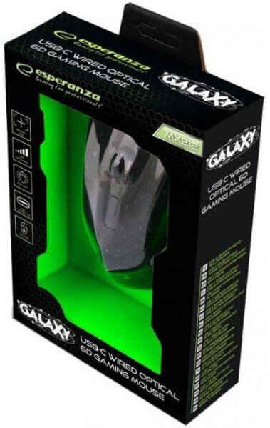 Миша Esperanza EGM212 USB Black/Green